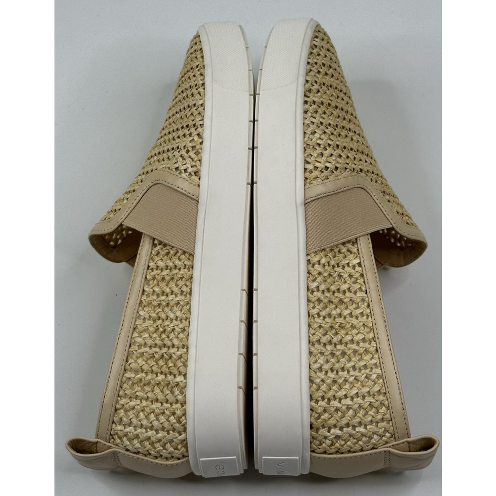 Vince Blair Natural Raffia Womens Slip On Sneakers Size 7.5M New $176 - Picture 5 of 10